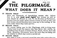 1913, NUWSS ... the Meaning of the Women's Suffragist Pilgrimage ..